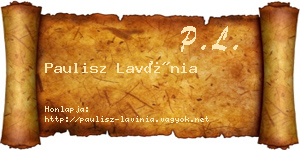 Paulisz Lavínia névjegykártya